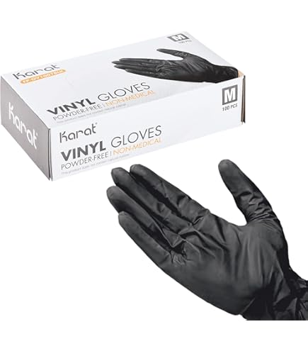Gants vinyle noir